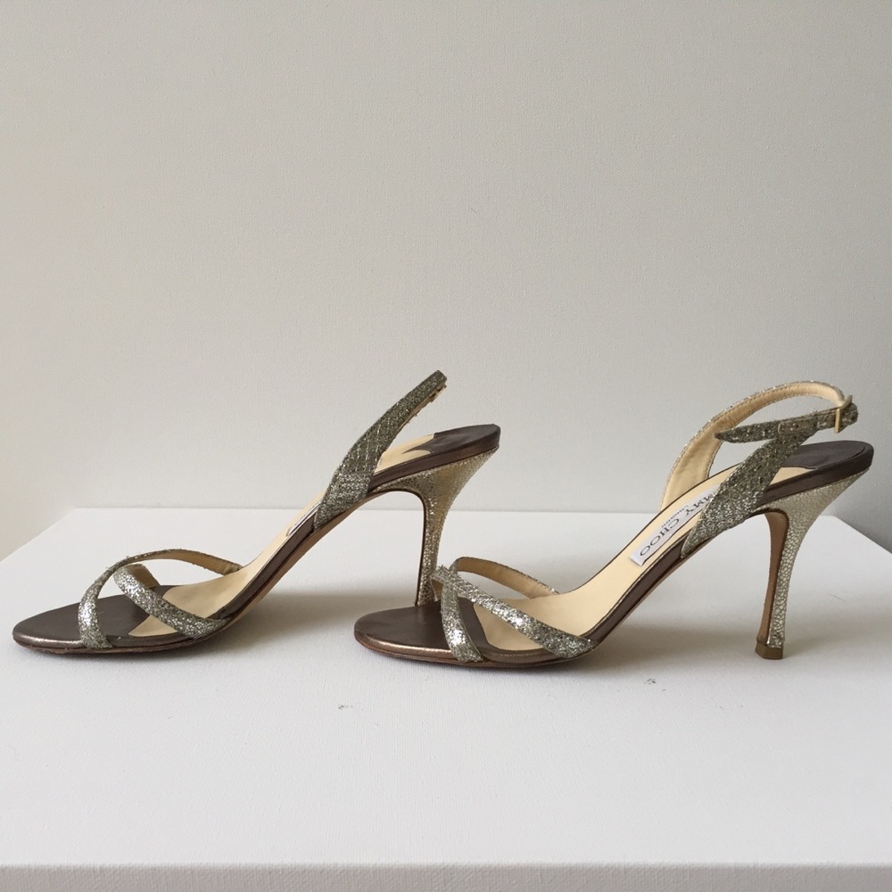 Jimmy Choo Silver and Gold Sandals